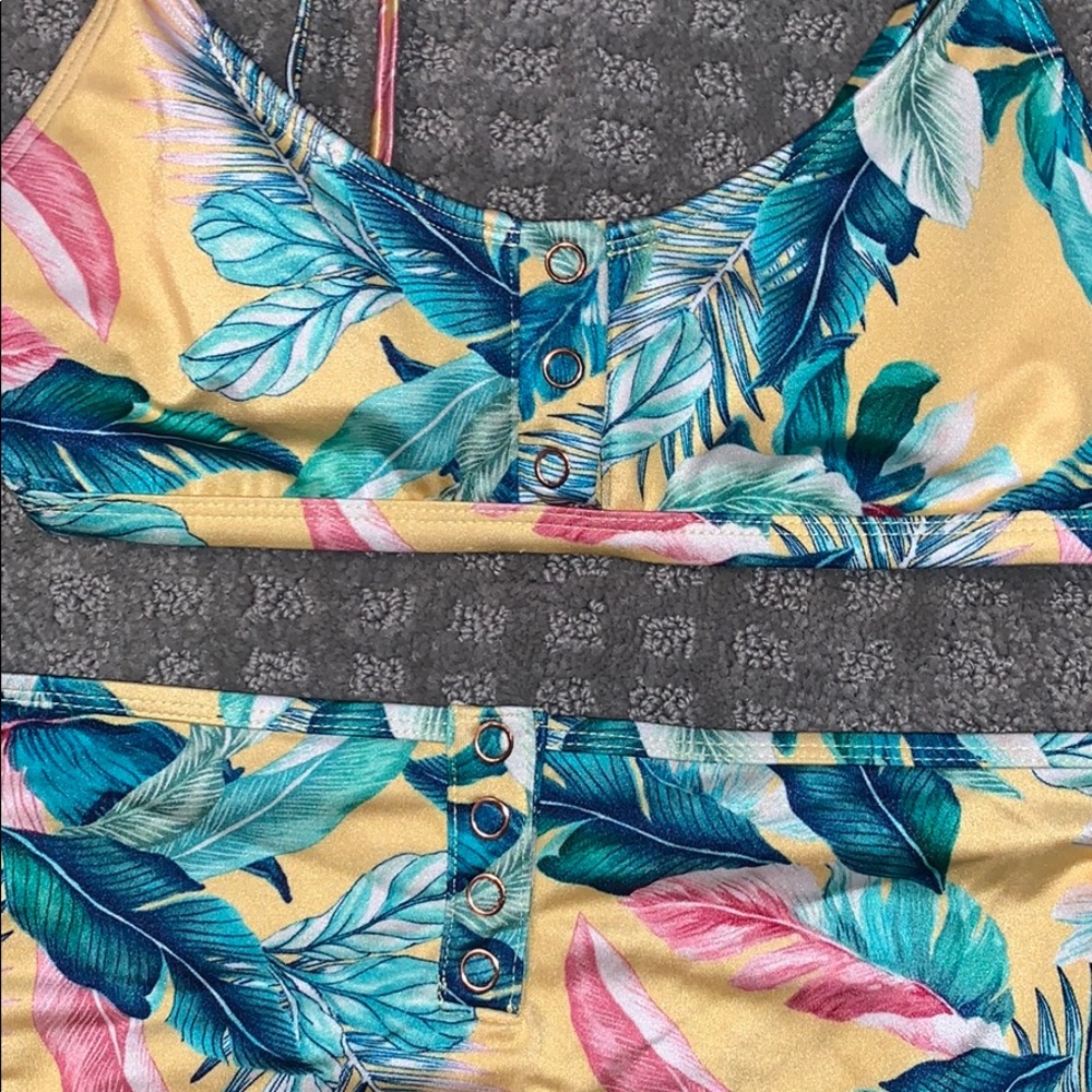 High Rise Tropical Bikini Set - Picture 2 of 4